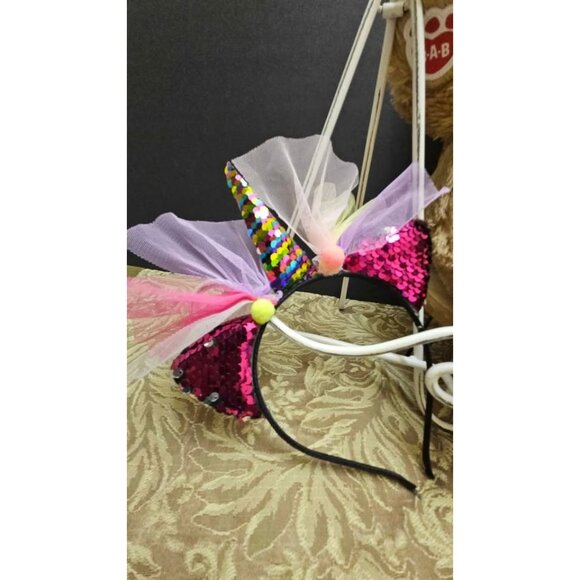 Unicorn Sequin Headband with Tulle Accents - Picture 5 of 6